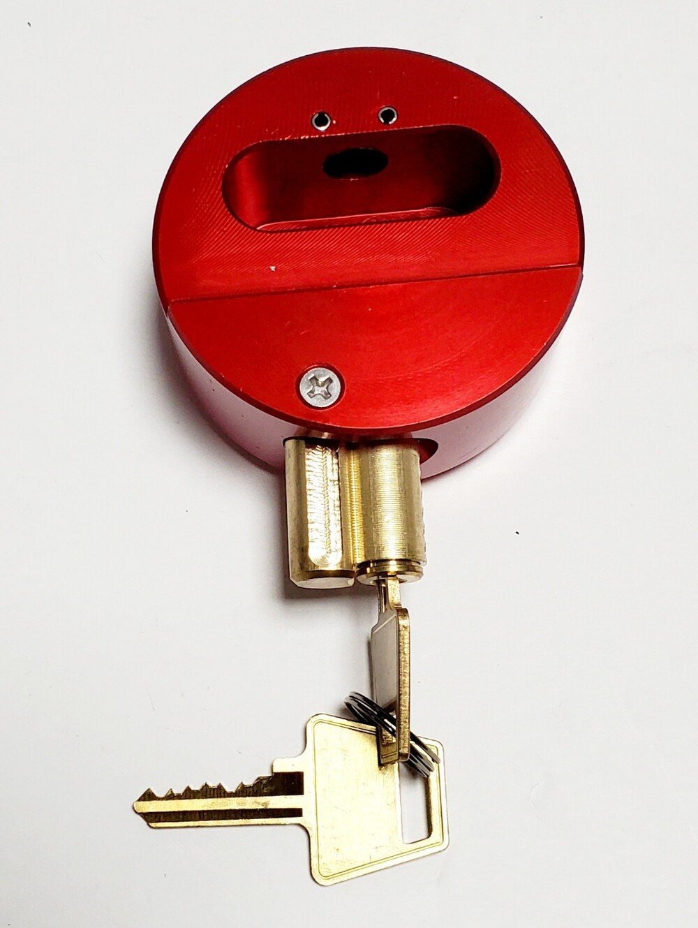 Aluminum Red Hidden Shackle Puck Lock Heavy Duty Security Padlock